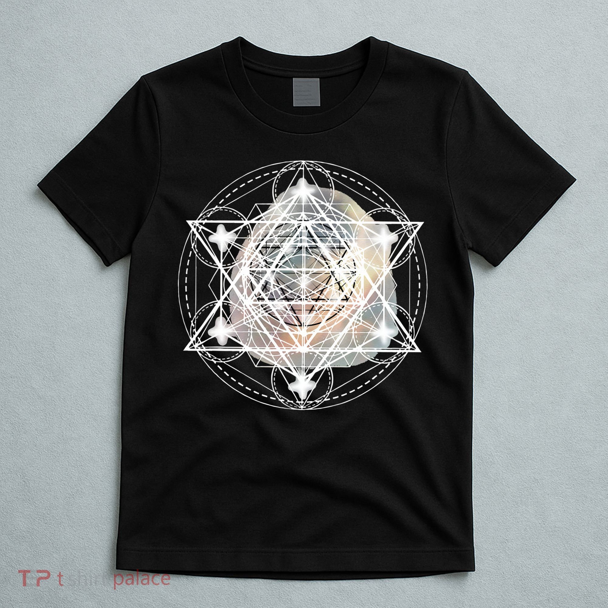 Metatron Cube Sacred Geometry Spiritual Yoga T-Shirt