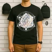 Metatron Cube Sacred Geometry Spiritual Yoga T-Shirt thumb 6