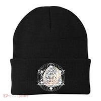 Metatron Cube Sacred Geometry Spiritual Yoga Beanie thumb 0