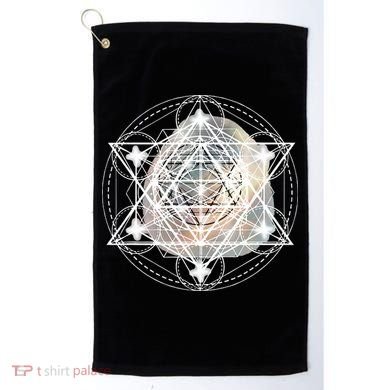 Metatron Cube Sacred Geometry Spiritual Yoga Golf Towel