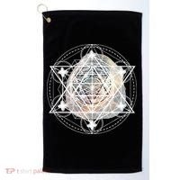Metatron Cube Sacred Geometry Spiritual Yoga Golf Towel thumb 0
