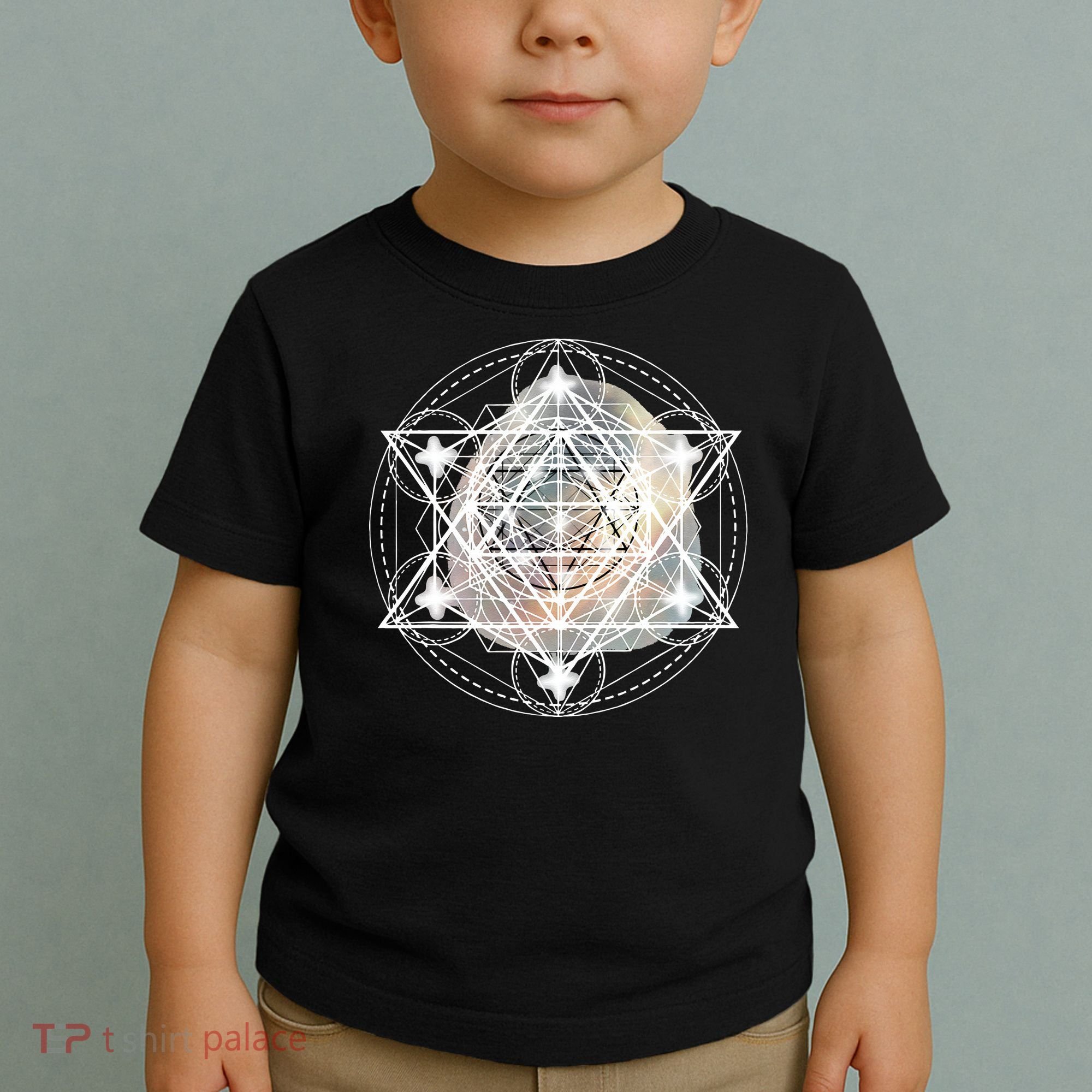 Metatron Cube Sacred Geometry Spiritual Yoga Toddler T-Shirt