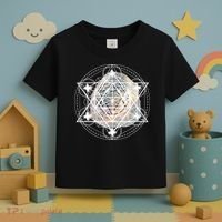 Metatron Cube Sacred Geometry Spiritual Yoga Toddler T-Shirt thumb 3