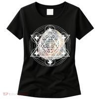 Metatron Cube Sacred Geometry Spiritual Yoga Women's T-Shirt thumb 0