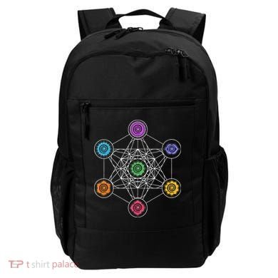 Metatrons Cube Sacred Geometry Lotus Chakra Yoga Symbol 4D Backpack