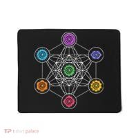 Metatrons Cube Sacred Geometry Lotus Chakra Yoga Symbol 4D Mousepad thumb 0