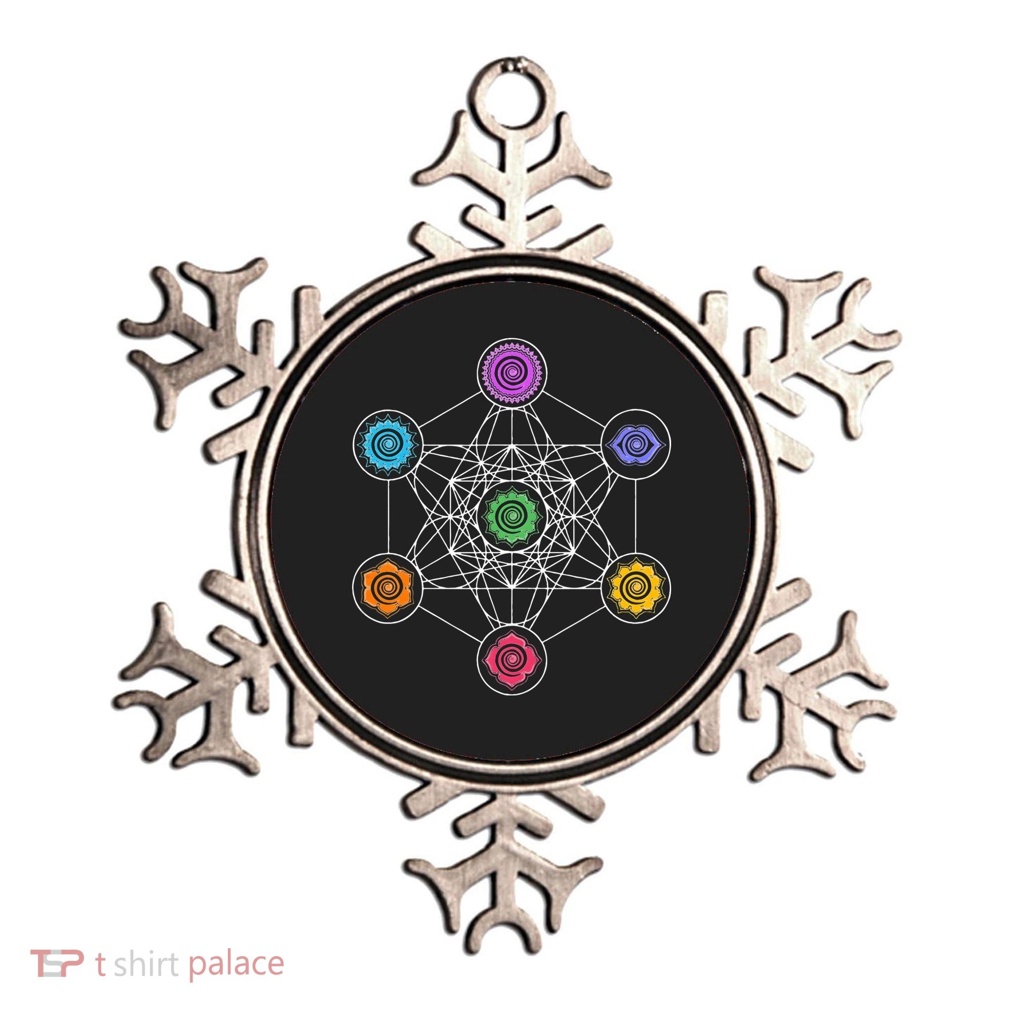 Metatrons Cube Sacred Geometry Lotus Chakra Yoga Symbol 4D Ornament