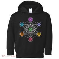 Metatrons Cube Sacred Geometry Lotus Chakra Yoga Symbol 4D Toddler Hoodie thumb 0