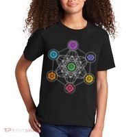 Metatrons Cube Sacred Geometry Lotus Chakra Yoga Symbol 4D Kids T-Shirt thumb 2