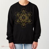 Metatrons Cube Sacred Geometry Yoga Pray Women's Sweatshirt thumb 0