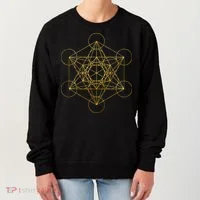 Metatrons Cube Sacred Geometry Yoga Pray Women's Sweatshirt thumb 0