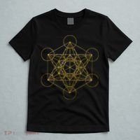 Metatrons Cube Sacred Geometry Yoga Pray T-Shirt thumb 5