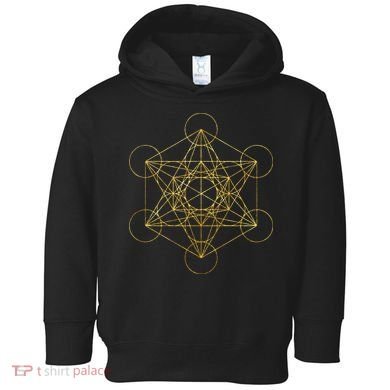 Metatrons Cube Sacred Geometry Yoga Pray Toddler Hoodie