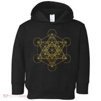 Metatrons Cube Sacred Geometry Yoga Pray Toddler Hoodie thumb 0