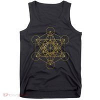 Metatrons Cube Sacred Geometry Yoga Pray Tank Top thumb 0