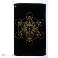 Metatrons Cube Sacred Geometry Yoga Pray Golf Towel thumb 0