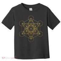 Metatrons Cube Sacred Geometry Yoga Pray Toddler T-Shirt thumb 0