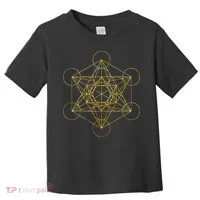 Metatrons Cube Sacred Geometry Yoga Pray Toddler T-Shirt thumb 0