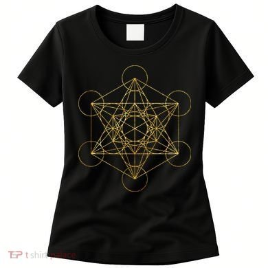 Metatrons Cube Sacred Geometry Yoga Pray Women's T-Shirt