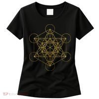 Metatrons Cube Sacred Geometry Yoga Pray Women's T-Shirt thumb 0