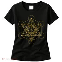 Metatrons Cube Sacred Geometry Yoga Pray Women's T-Shirt thumb 0