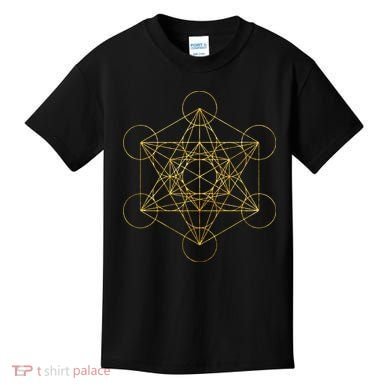 Metatrons Cube Sacred Geometry Yoga Pray Kids T-Shirt