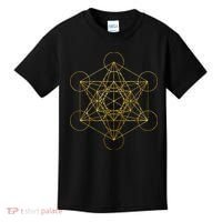 Metatrons Cube Sacred Geometry Yoga Pray Kids T-Shirt thumb 0