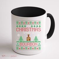 My Christmas Spirit Is Bourbon Bourbon Ugly Christmas Gift Coffee Mug thumb 1