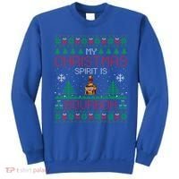 My Christmas Spirit Is Bourbon Bourbon Ugly Christmas Gift Sweatshirt thumb 0