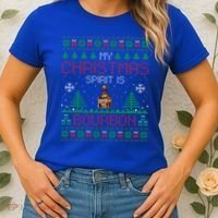 My Christmas Spirit Is Bourbon Bourbon Ugly Christmas Gift Women's T-Shirt thumb 2