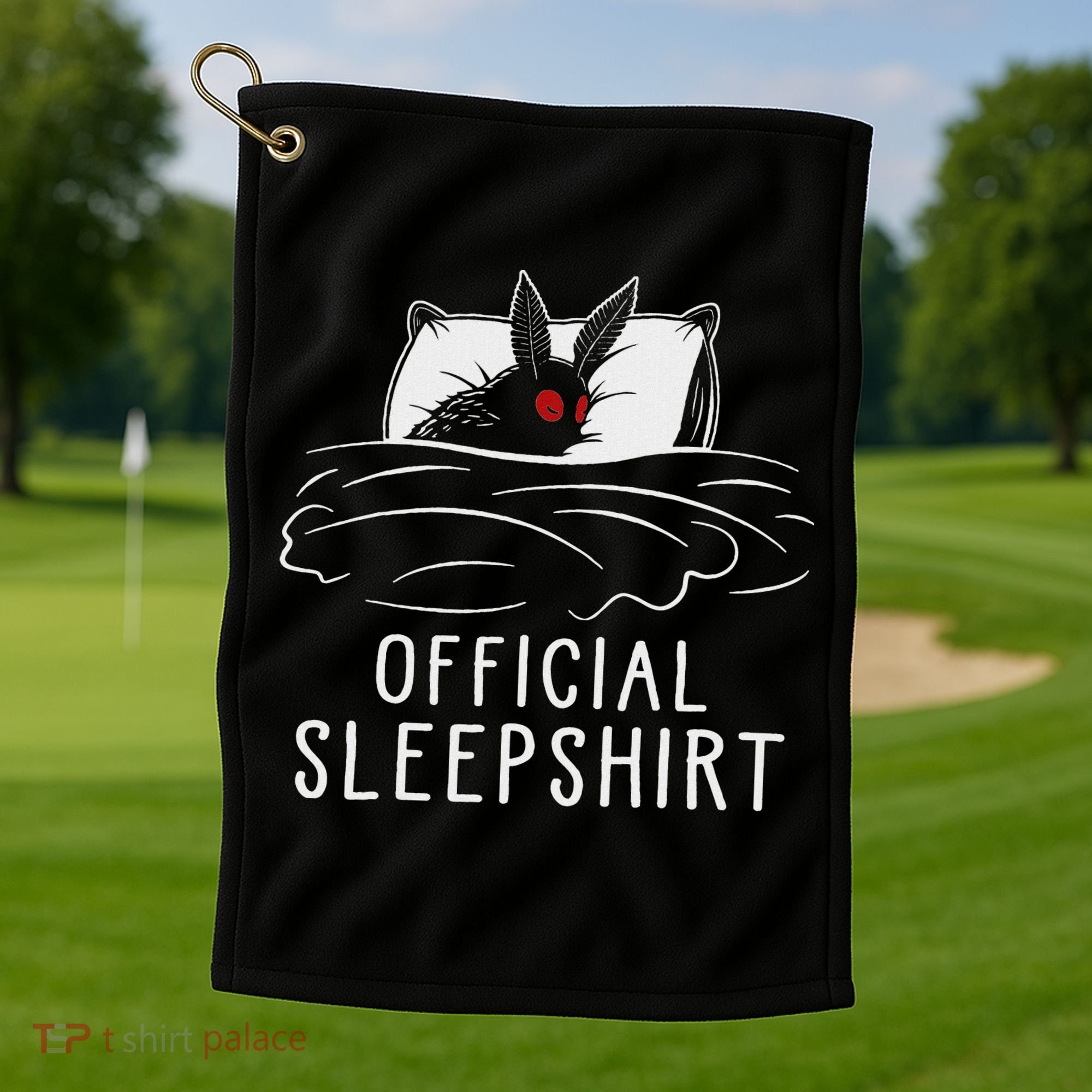 Mothman Cryptid Sleep Golf Towel
