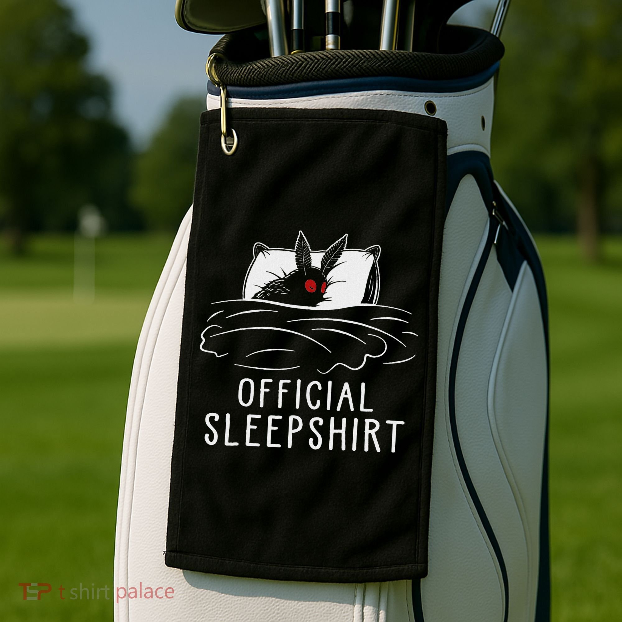 Mothman Cryptid Sleep Golf Towel