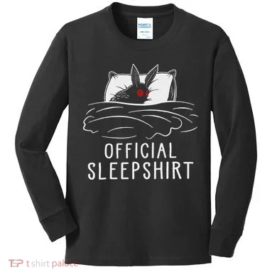 Mothman Cryptid Sleep Kids Long Sleeve Shirt