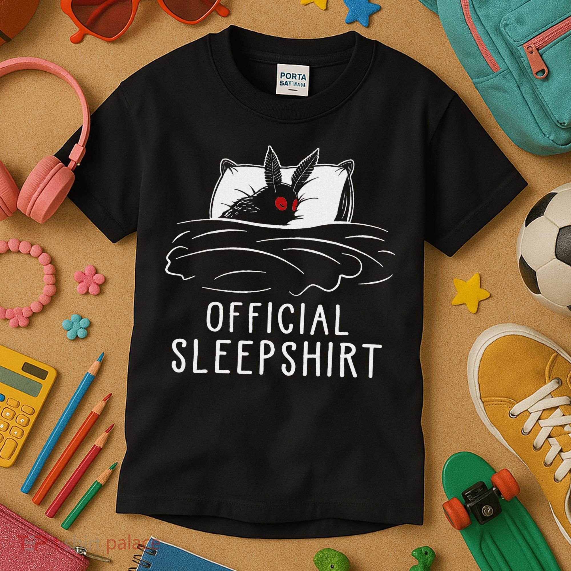 Mothman Cryptid Sleep Kids T-Shirt