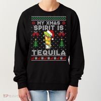 My Christmas Spirit Is Tequila Mexican Ugly Christmas Gift Women's Sweatshirt thumb 0
