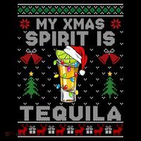 My Christmas Spirit Is Tequila Mexican Ugly Christmas Gift Women's Hoodie thumb 2