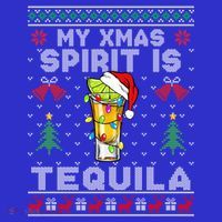 My Christmas Spirit Is Tequila Mexican Ugly Christmas Gift Long Sleeve Shirt thumb 2