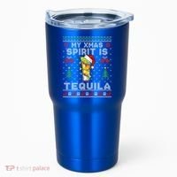 My Christmas Spirit Is Tequila Mexican Ugly Christmas Gift Tumbler thumb 0