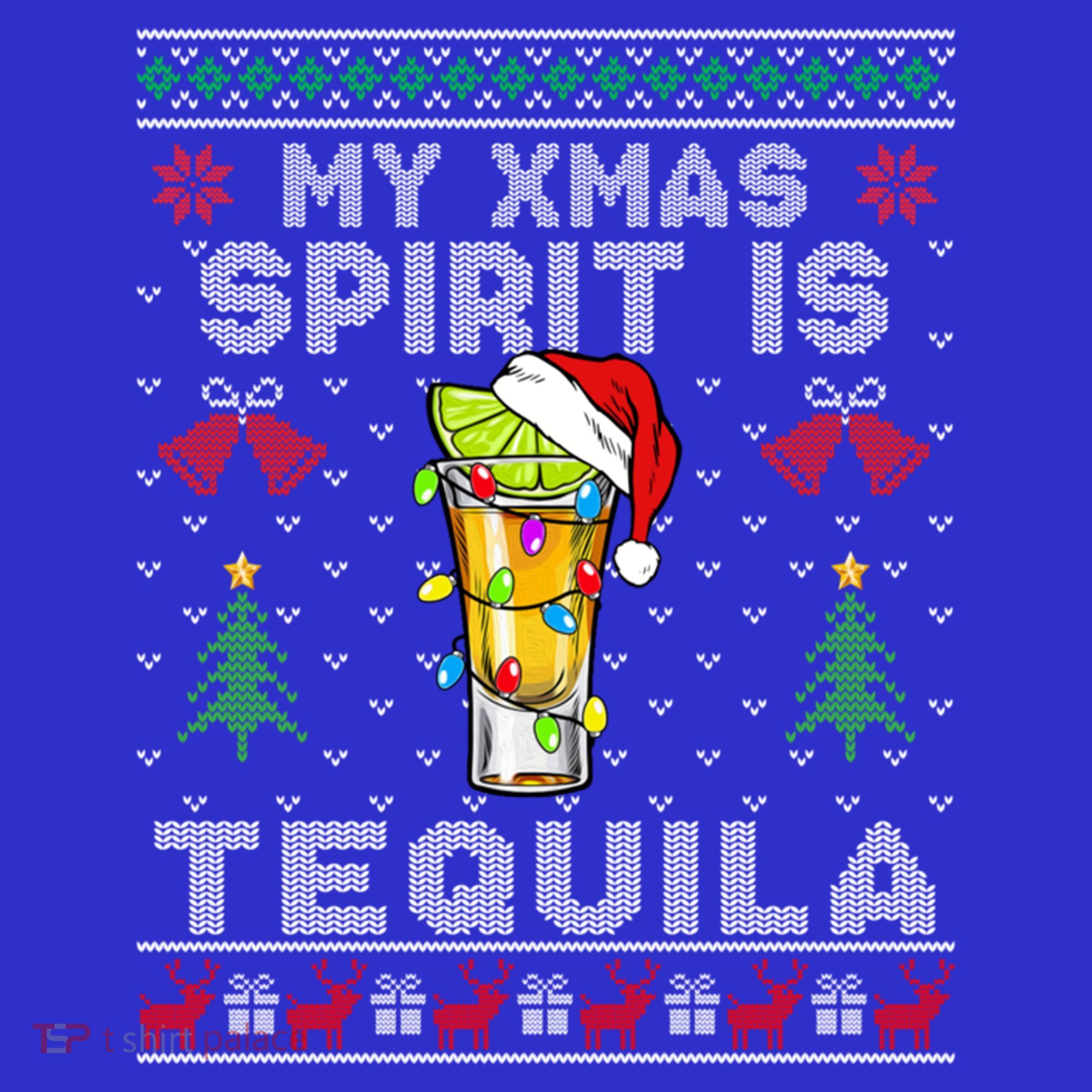 My Christmas Spirit Is Tequila Mexican Ugly Christmas Gift Women's Tank Top