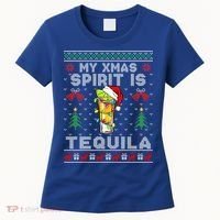 My Christmas Spirit Is Tequila Mexican Ugly Christmas Gift Women's T-Shirt thumb 0