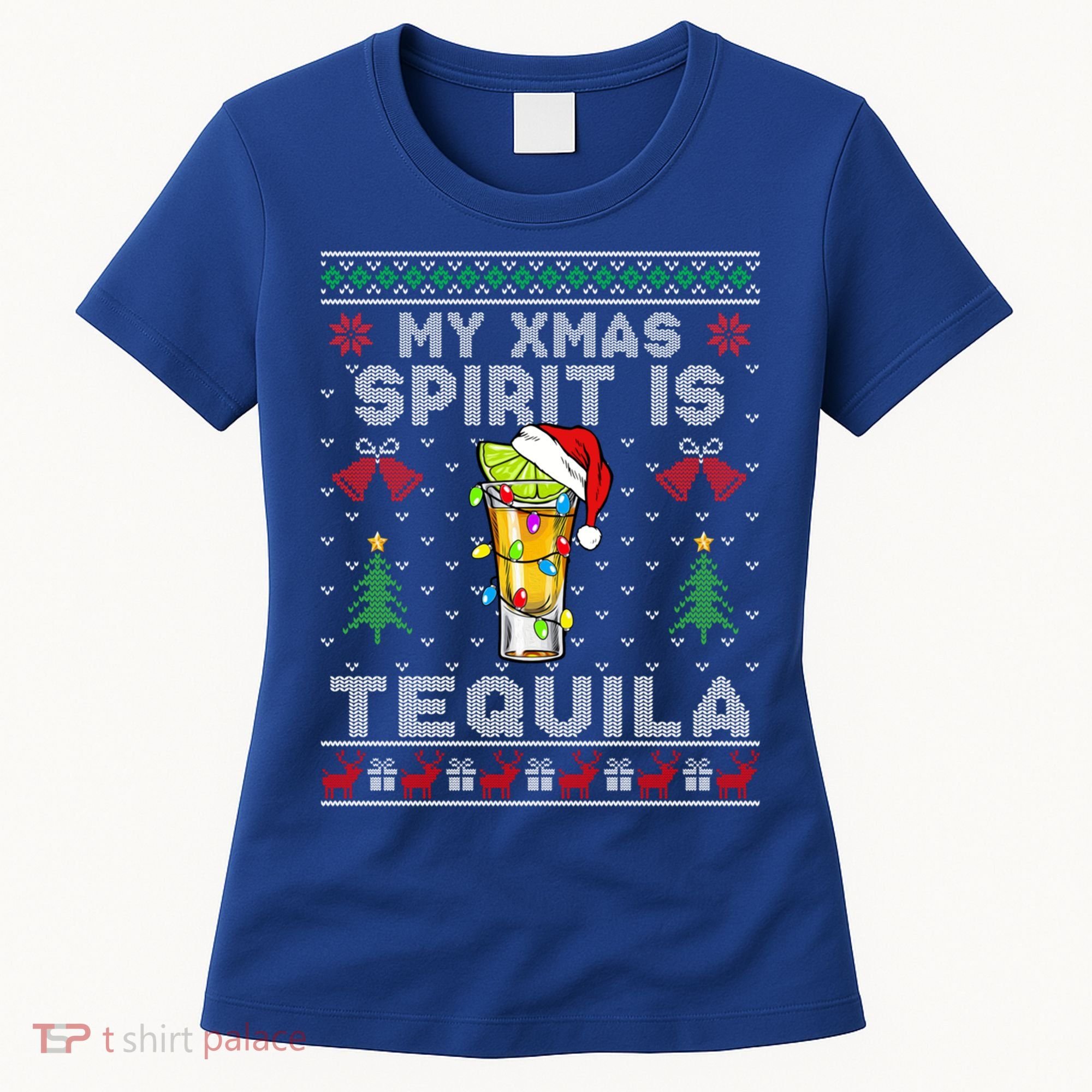 My Christmas Spirit Is Tequila Mexican Ugly Christmas Gift Women's T-Shirt