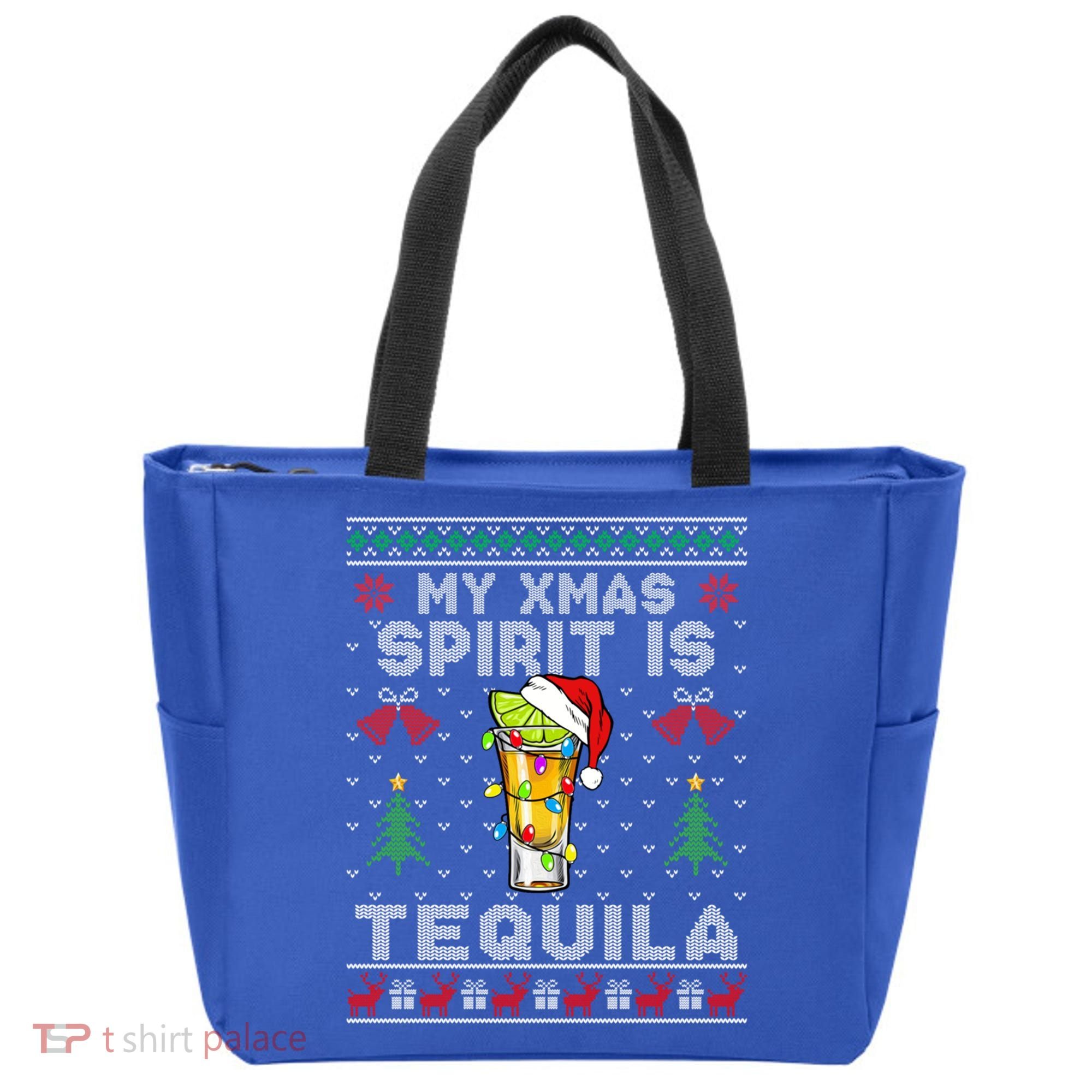 My Christmas Spirit Is Tequila Mexican Ugly Christmas Gift Tote Bag