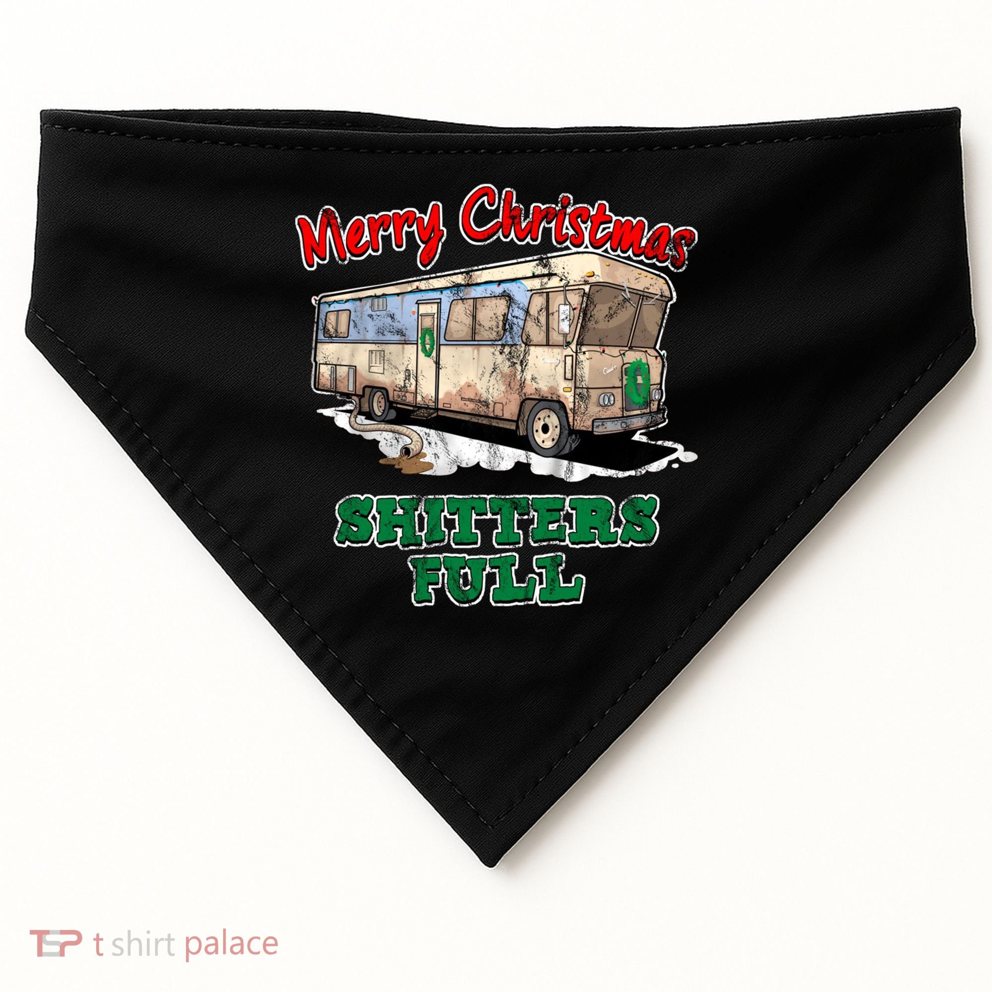Christmas Vacation, Merry Christmas Shitters Full, Christmas Ugly USA-Made Doggie Bandana