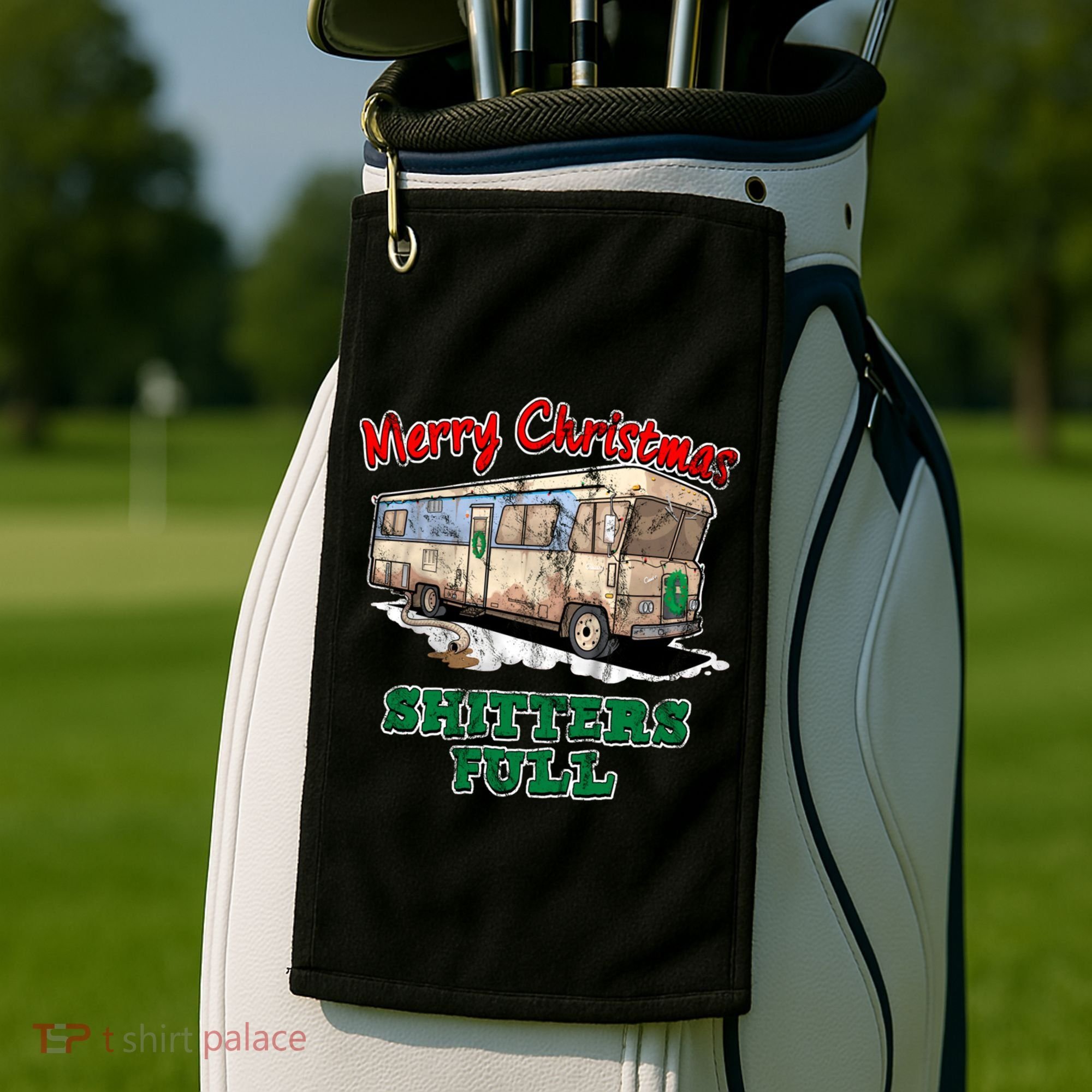Christmas Vacation, Merry Christmas Shitters Full, Christmas Ugly Golf Towel