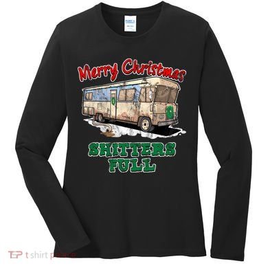 Christmas Vacation, Merry Christmas Shitters Full, Christmas Ugly Women's Long Sleeve Shirt