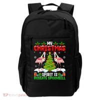 My Christmas Spirit Is Roseate Spoonbill Wearing Santa Hat Gift Backpack thumb 0