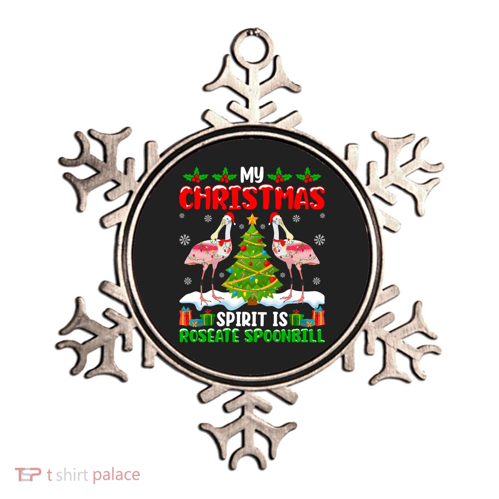My Christmas Spirit Is Roseate Spoonbill Wearing Santa Hat Gift Ornament