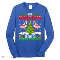 My Christmas Spirit Is Roseate Spoonbill Wearing Santa Hat Gift Long Sleeve Shirt thumb 0