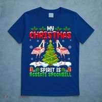My Christmas Spirit Is Roseate Spoonbill Wearing Santa Hat Gift T-Shirt thumb 5
