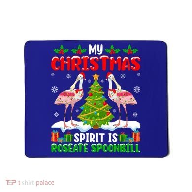 My Christmas Spirit Is Roseate Spoonbill Wearing Santa Hat Gift Mousepad